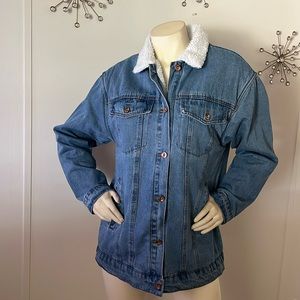 CISONO DENIM COLLECTION SHERPA JACKET